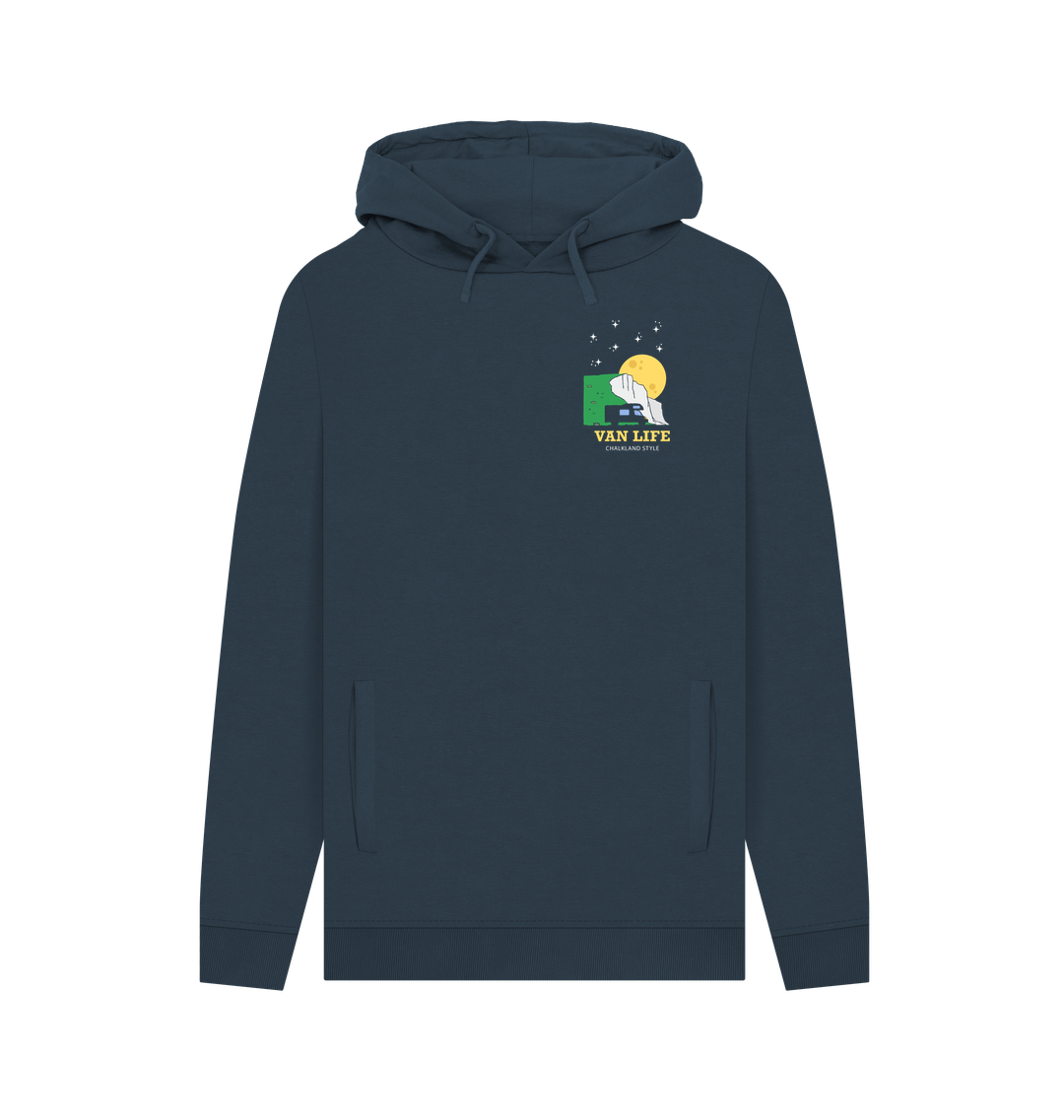 Navy Printed Hoody