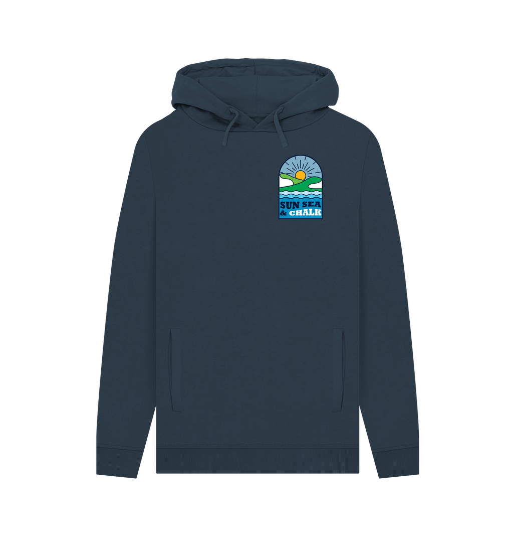 Navy Printed Hoody