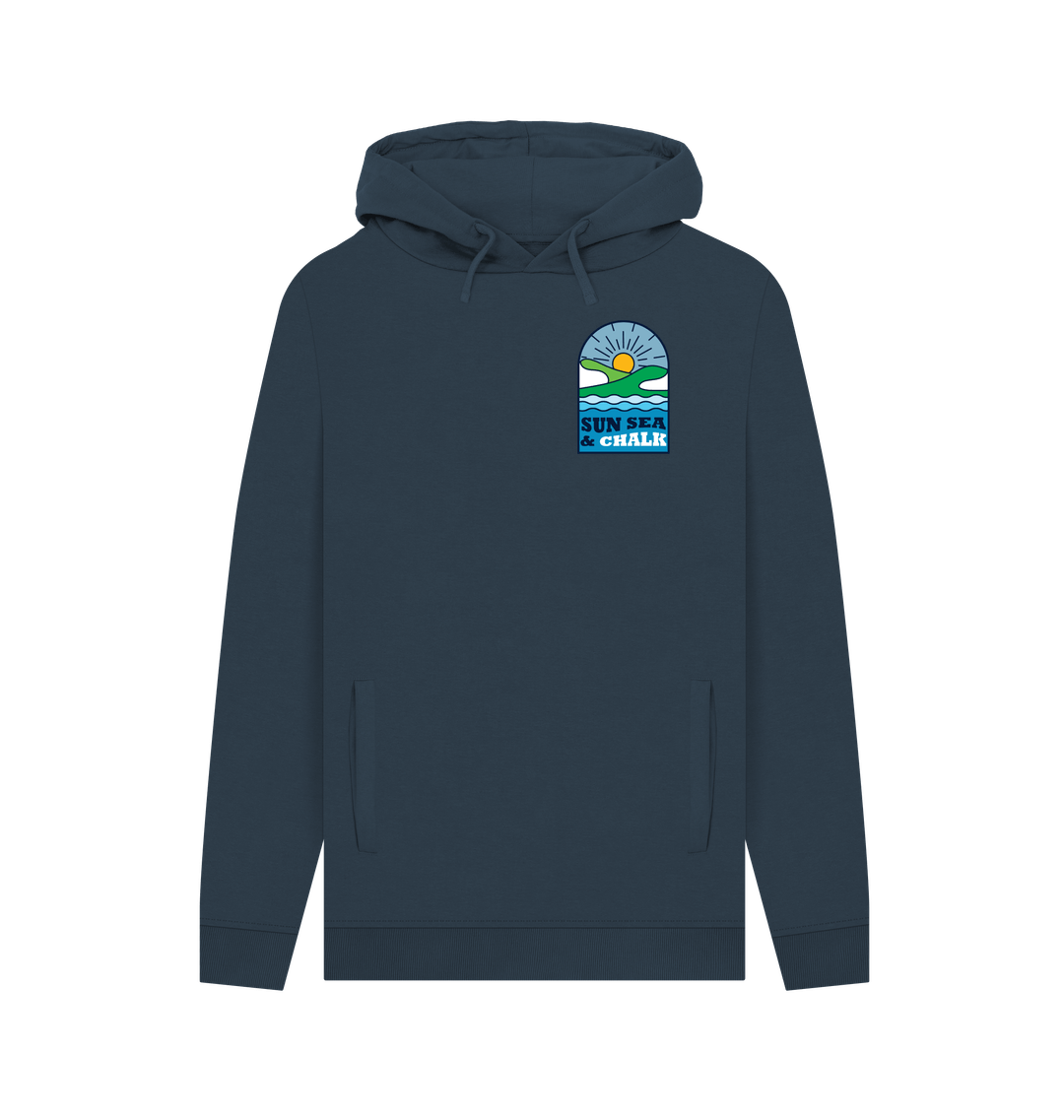 Navy Printed Hoody