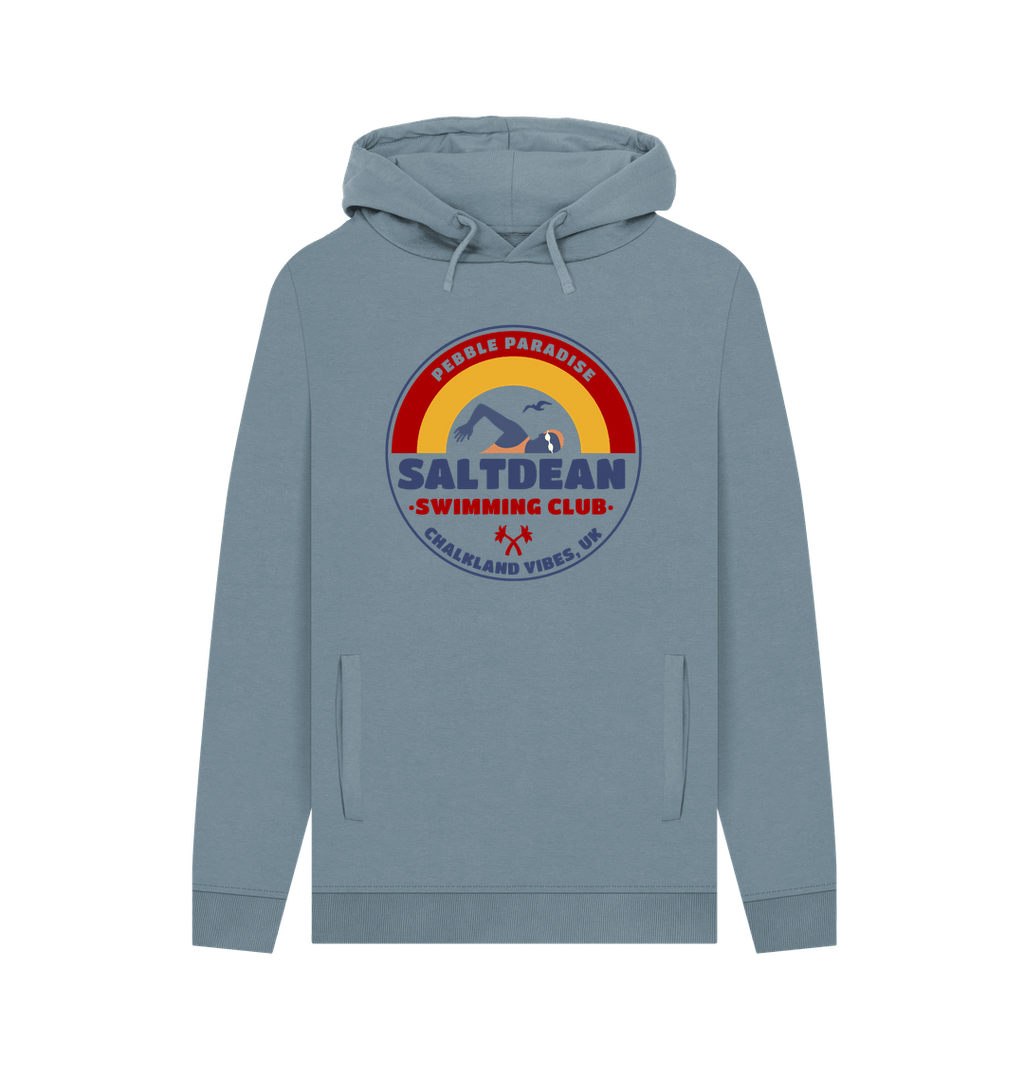 Stone Blue Printed Hoody