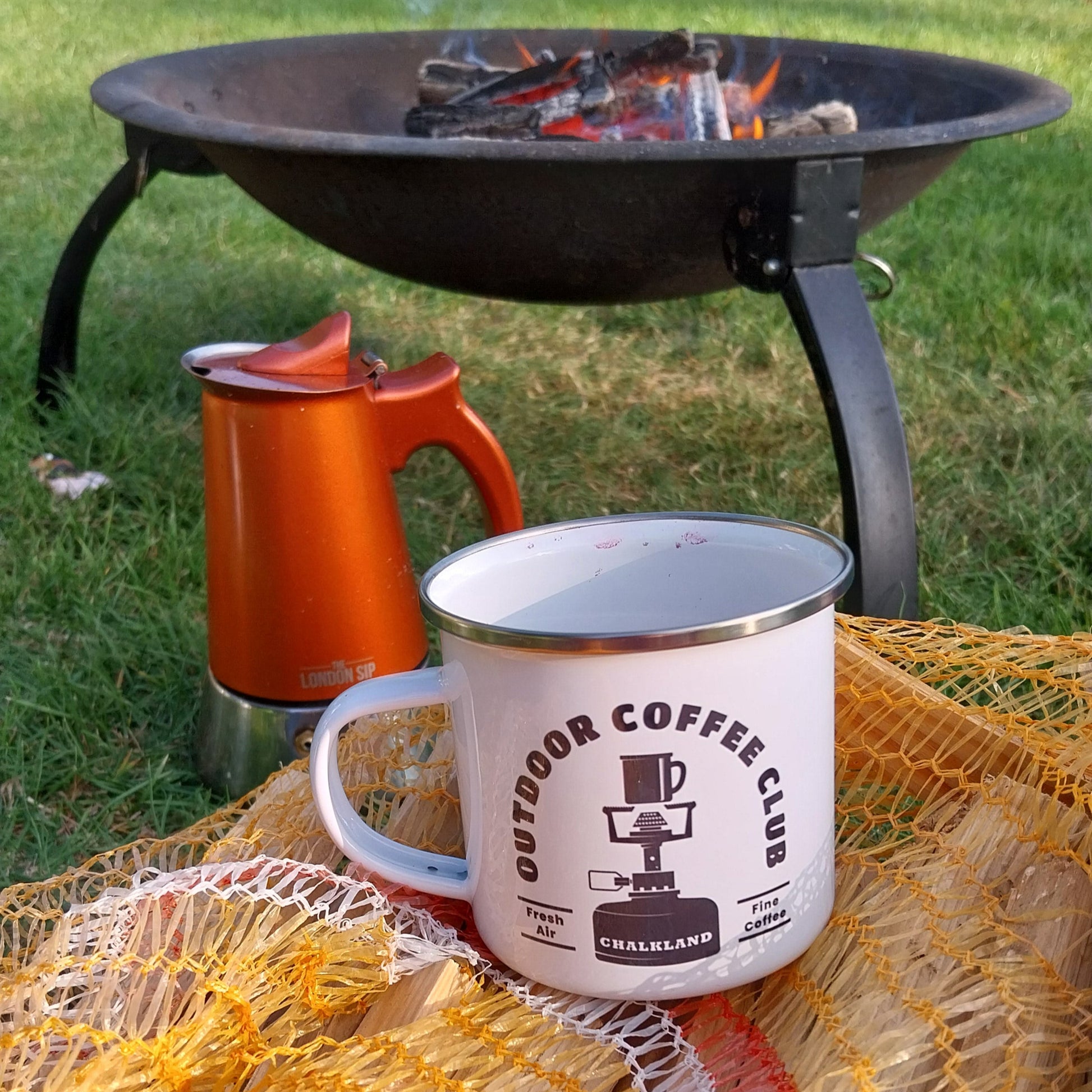 Outdoor Coffee Club Enamel Mug