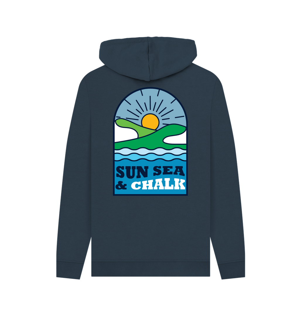 Navy Printed Hoody
