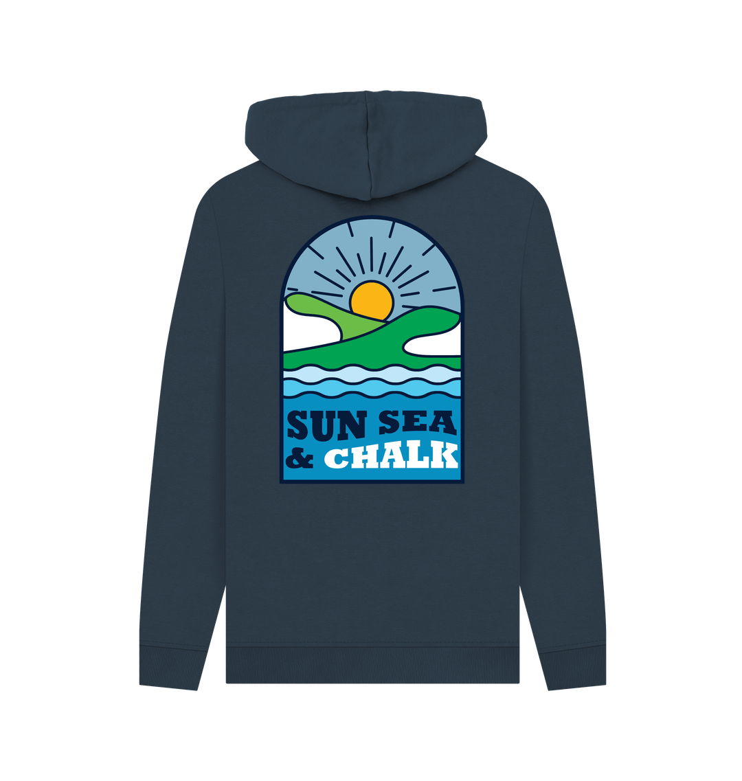 Navy Printed Hoody