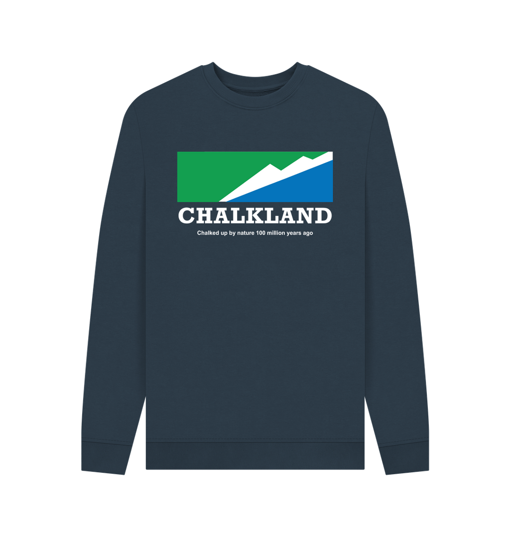 Navy Blue Printed Sweater