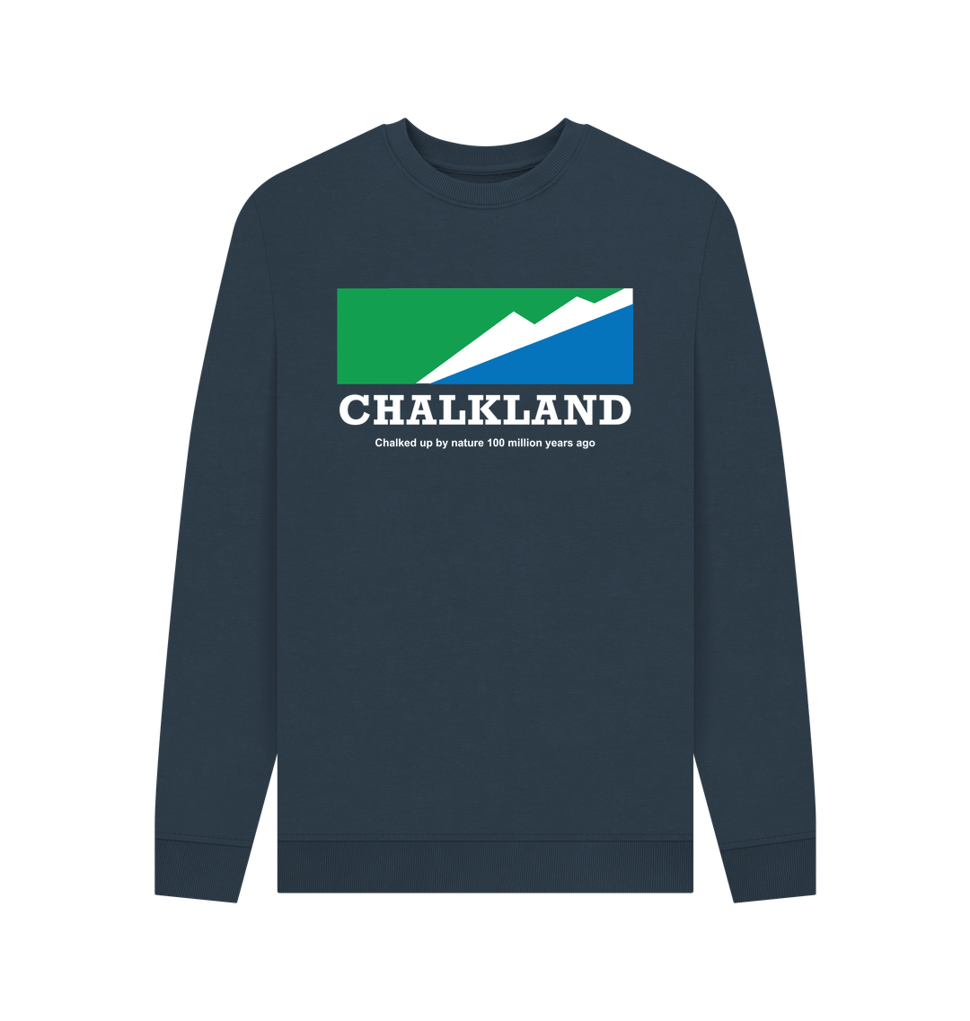 Navy Blue Printed Sweater