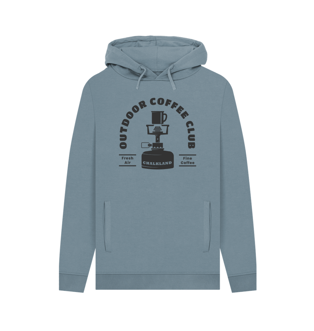 Stone Blue Printed Hoody
