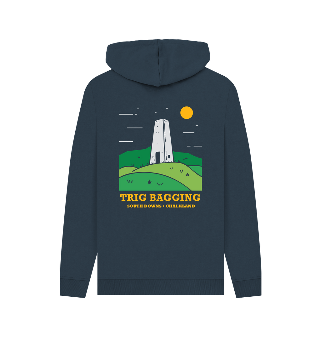 Navy Printed Hoody