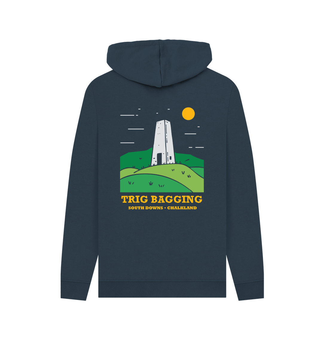 Navy Printed Hoody