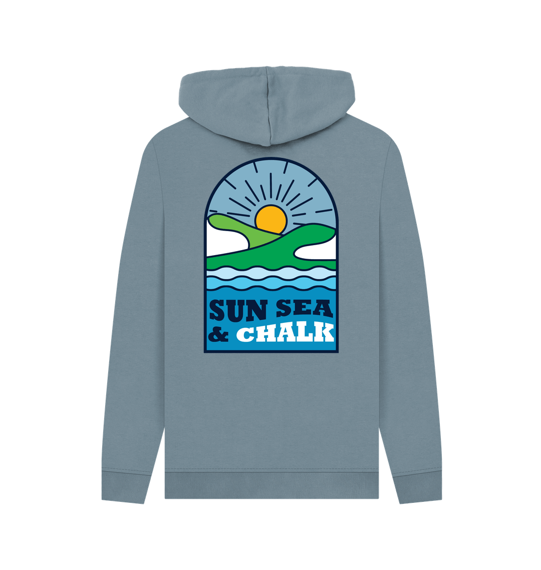 Stone Blue Printed Hoody