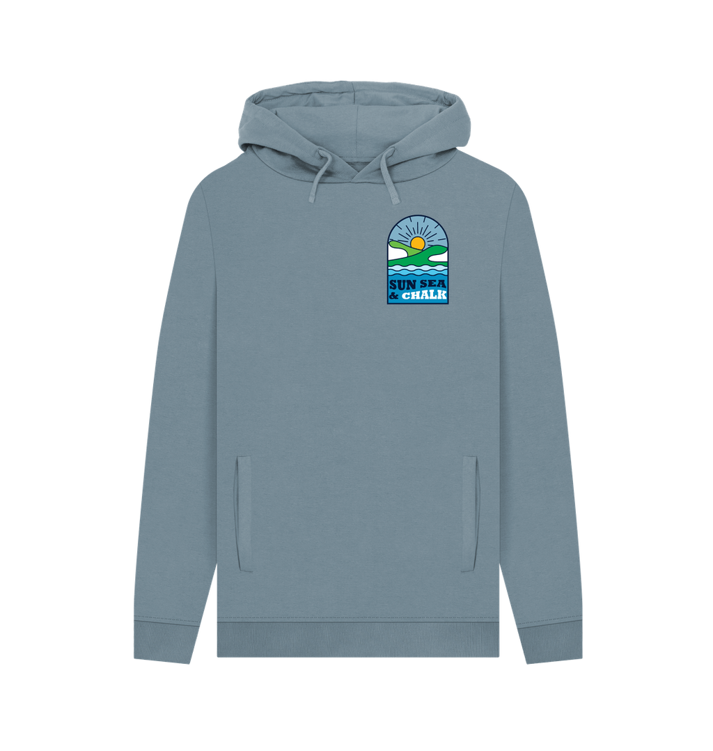 Stone Blue Printed Hoody